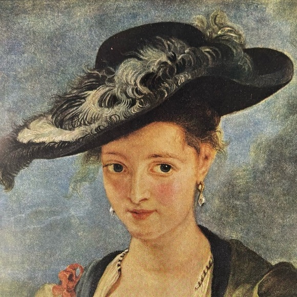 RUBENS Le Chapeau de Paille Original Vintage Dutch Flemish Fine Art Print 1930’s - Picture 2 of 6